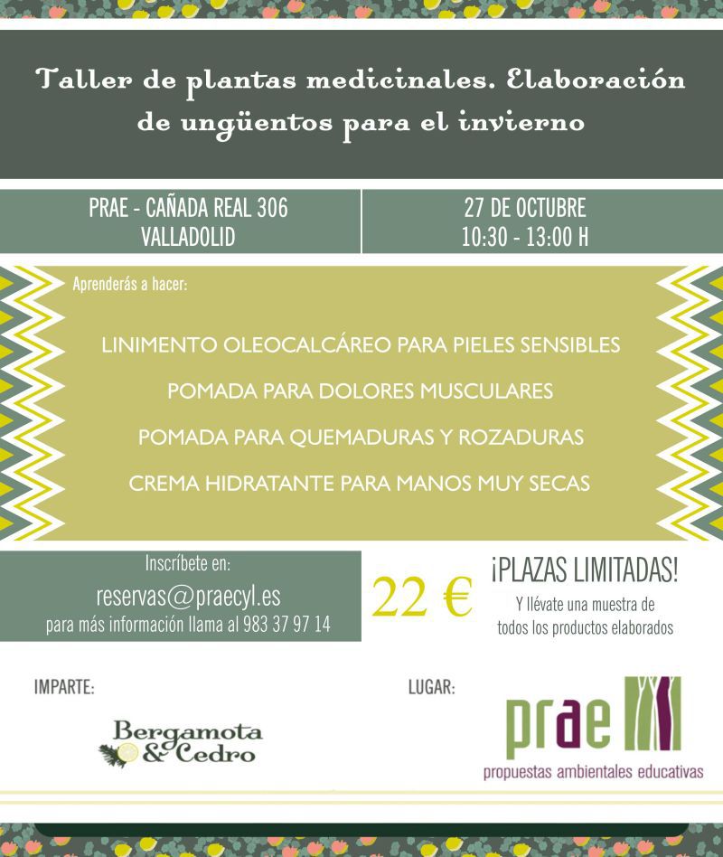 Taller de plantas medicinales. Elaboración de ungüentos para el invierno.